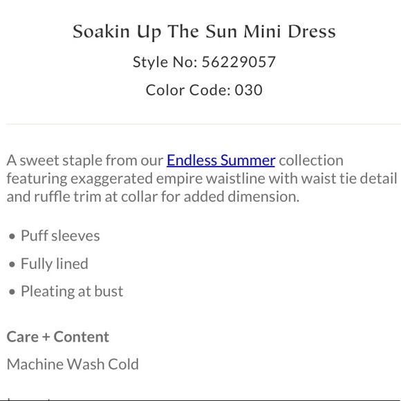 Linen free people dress NEVER WORN - Picture 3 of 3